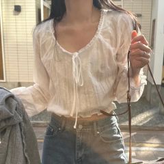 freckle seoul クロップドブラウス trim crop blouse - メルカリ