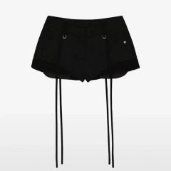 theredthread chain zip shorts black - メルカリ