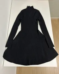 ZARA ザラ スケーター ミニ ニット ONE PIECE ブラック S 44-55