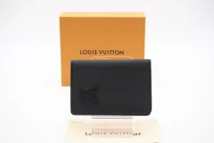 ★3日以内返品可★ 美品 LOUIS VUITTON ルイ・ヴィトン アエログラム オーガナイザードゥポッシュ M69979 カードケース ブラック カーフレザー メンズ