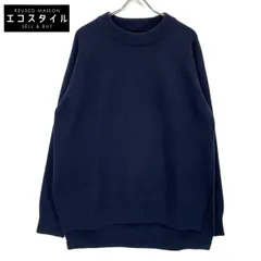 JIL SANDER ジルサンダー JSMR751001 20年製 ﾀﾞｰｸﾈｲﾋﾞｰ ｳｰﾙ100 ｻｲｽﾞｽﾘｯﾄｵｰﾊﾞｰｻｲｽﾞﾆｯﾄ 29のサムネイル