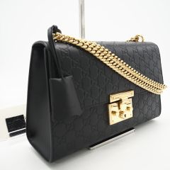 美品☆GUCCI パドロックグッチシグネチャーショルダーバッグ - メルカリ
