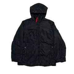 PRADA プラダ ブラック ナイロン フード パデッド ジャケット