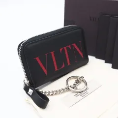 ★3日以内返品可★ 未使用 Valentino ヴァレンチノ レザー VLTNロゴ コインケース TY2P0P24LVN コインケース ブラック レッド レザー メンズのサムネイル