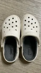正規品 クロックス ファー裏地 サンダル アイボリー