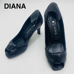 大人気レザー】DIANA ポインテッドトゥー パンプス ブラック 24.5cm