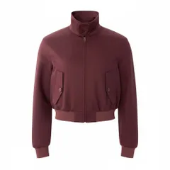 e8 BALENCIAGA 2017SS デムナ期 ハリントンジャケット アウター Sサイズ ボルドー メンズ 男性用k02iのサムネイル