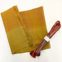 正絹 帯揚げ 帯締めセット 金彩 花ぼかし 7730］帯締め 帯揚げ セット 籬草花文様 金彩 ぼかし 正絹 着物 帯絞め