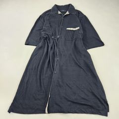 美品 ワイズ Y's ヨウジヤマモト　　ロング　ワンピース２ 美品 Y's ロングワンピース ワイズ 麻100％ オープンカラー ブラック