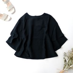 定価1.9万✨ICB コットンサテン フレアスリーブブラウス ゆったり 