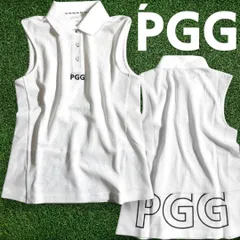 PGG by PEARLY GATES ピージージー パーリーゲイツ ゴルフ 吸汗速乾 ドライ鹿の子 バックロゴ ストレッチ ノースリーブ ポロシャツ ゴルフウェア レディース 269-2260602 定価1.7万 ホワイト ▲019▼50730w01