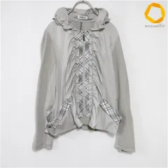 ヒロコビス HIROKO BIS ジップアップ カーディガン ジャケット チェック フリル レディース [a973616]のサムネイル