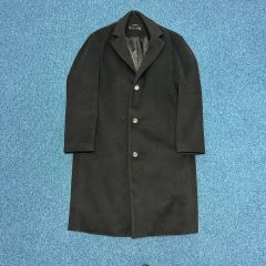 ジョルジオマナッツァ　チェスターコート　カシミヤ100% ダブル ブラック ジョルジオマナッツァ チェスターコート カシミヤ100% ダブル ブラック