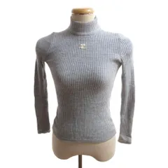 クレージュ ニットパーカー セーター ウール混 ブランド 長袖 トップス レディース 38サイズ クリーム courreges Courreges - クレージュ カーディガン トップス 長袖 クルーネック