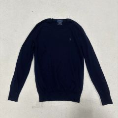 SCHORL 5351 プールオム 刺繍ロゴ 薄手 Vネック ニットセーター - メルカリ