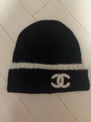 CHANEL シャネル ニット帽 ビーニー スパンコール 新品 ベージュ