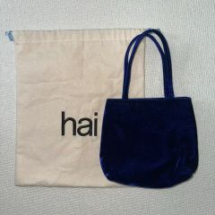 未使用 home of hai ピンク ベルベット ミニトート ハンドバッグ 