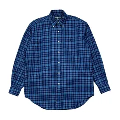 00s POLO RALPH LAUREN ポロラルフローレン BLAKE チェック シャツ 青 SIZE S