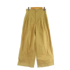 スピック&スパン Spick&Span 23SS ライトツイルワイドパンツ カットオフ 36 ベージュ /MY ■OS