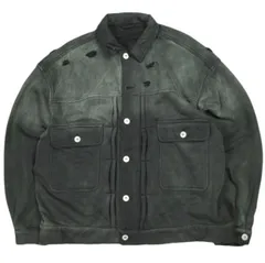 Danke Schon ダンケシェーン SULFUR SWEAT 2ND JACKET ダメージ加工スウェットトラッカージャケット Free BLACK サンプル品 アウター g26309のサムネイル