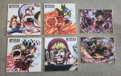 ワンピースカード ルフィ エース サボ コミパラ レッド 展示用 3枚