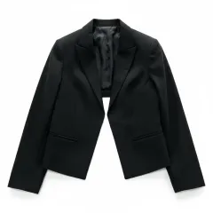 COS ブラック クロップド ジャケット EUR 34のサムネイル