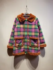 ベネトン 155 キッズ CHECK シープスキン フリース CHECK コート キッズのサムネイル