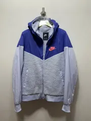 ナイキ フリース フード ジップアップ ジャケット パープル XL キッズ