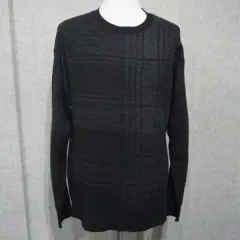 M9532 - ALLSAINTS オールセインツ メンズ95サイズ ブラック 長袖 ニット Tシャツ (正規品)のサムネイル