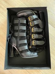 MARC JACOBSマークジェイコブス シルバーグリッターブーツ36約23cm 