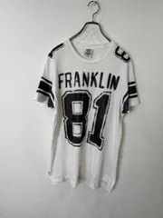 R00026｜FRANKLIN MARSHALLフランクリンマーシャル｜フットボールTシャツ半袖カットソー｜ホワイト｜Mサイズ｜メンズレディース｜カレッジプリントスポーツミックス｜Y2K｜90S｜古着｜USA古着｜アメカジ｜ヴィンテージ｜ストリートのサムネイル