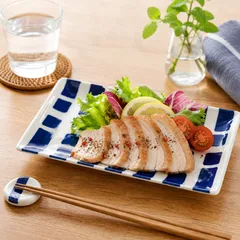 波佐見焼 swatch 長角皿 ポロック 角皿 焼物皿 焼き魚皿 おかず皿 プレート 幾何学模様 ブロック ボーダーのサムネイル