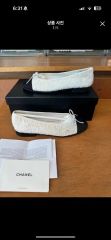 良品】CHANEL カンボンライン バレエシューズ バレリーナ レザー 36
