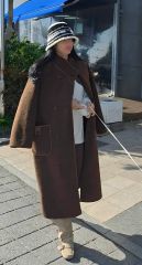 MIHOMATSUDA フード付きロングマント 黒 110cm - メルカリ