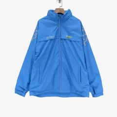 (XXL) Kappa メンズ ウィンドブレーカー ジップアップ ジャケット ブルーのサムネイル