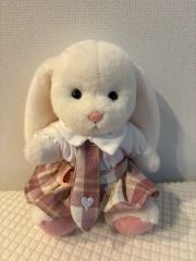 希少】昭和レトロ 吉徳 ピエンヌ うさぎ ぬいぐるみ 当時物 ボーダー