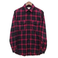 エディ期 SAINT LAURENT オンブレチェックシャツ 39 15 1/2 - メルカリ