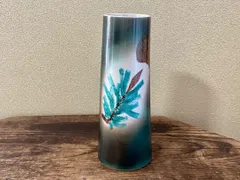 九谷焼 浅蔵与成 造 色絵 松図 花生 美品 共箱付(三代 浅蔵五十吉) 九谷焼 浅蔵与成 造 色絵 松図 花生 美品 共箱付(三代 浅蔵五十吉