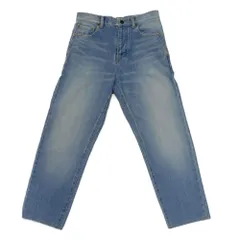 SAINT LAURENT PARIS サンローランパリ ウォッシュド デニム 24 ジーンズ ダメージ加工 ボトム ライトブルー 155/60Y テパード コットン インディゴブルー パンツ 463618 Y883L 4068のサムネイル