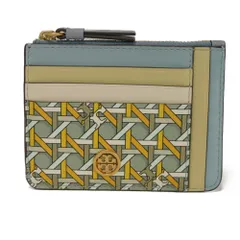 Tory Burch トリーバーチ ロビンソン フラグメントケース サフィアーノ パステル 総柄 カードケース 名刺入れ パスケース 財布 ミニウォレット ダブルT ロゴ メタル マルチカラー コインケース 79423のサムネイル