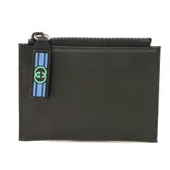 GUCCI グッチ マットクリスタル GG フラグメントケース カーフ カードケース 財布 ミニウォレット 美品 インターロッキングG ブラック コインケース 780177 FAC90 1088
