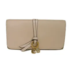 Chloe クロエ アルファベット ロング フラップ ウォレット スナップボタン コンパートメント 札入れ カードケース コインケース イニシャル ロゴ メダル C チャーム ワイルドグレー 長財布 CHC21WP942 F57084 084のサムネイル