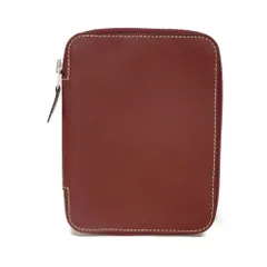 HERMES エルメス アジェンダ ジップ スムースレザー ボルドー カードケース ラウンドファスナー ヴォーシャモニー ルージュアッシュ 手帳カバーのサムネイル