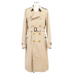 BURBERRY LONDON バーバリーロンドン トレンチコート ケンジントン シグネチャー ロゴ ボタン コットンギャバジン 撥水性 アウター ベルト付属 メンズ サイズ 52 ベージュ 薄橙色 イタリア製のサムネイル