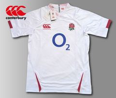 美品　レア　Canterbury ラグビー イングランド代表 ジャージ　O2 新品タグ付】ラグビー イングランド代表ジャージ 2019 O2 プロ仕様