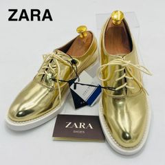 美品 miista ミスタ メタリックゴールド レースアップ スニーカー 