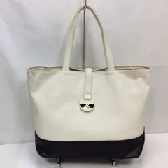 agnes b. アニエスベー レザートートバッグ ホワイト×ブラックアニエスb.のサムネイル