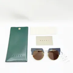MARNI マルニ ラウンドフレーム サングラス グレー ホワイト ブラウン ケース・クロス・タグ付 ME602のサムネイル