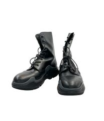PRADA モノリスブーツ 26.5cmレザーナ イロンブラック 箱付 - メルカリ