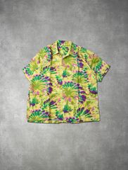 90s agnes b. green flower polo shirt 緑 - メルカリ